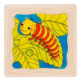 Goki Viacvrstvové puzzle Húsenica, 44 dielikov {PRODUCT_REFERENCE}-1