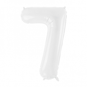 PartyDeco Fóliový balón Číslo 7 biely 86cm {PRODUCT_REFERENCE}-1