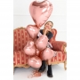PartyDeco Balónik fóliový Srdce ružové zlato 61cm {PRODUCT_REFERENCE}-2