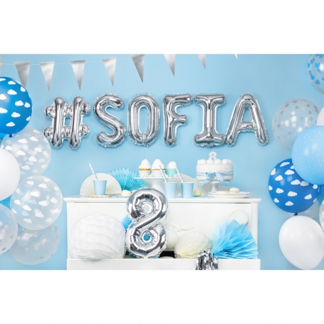 PartyDeco Balóny Biele obláčiky 30cm 6ks {PRODUCT_REFERENCE}-1