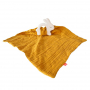 Kikadu Hryzátko z prírodného kaučuku Zajačik a bio bavlny Mustard {PRODUCT_REFERENCE}-1