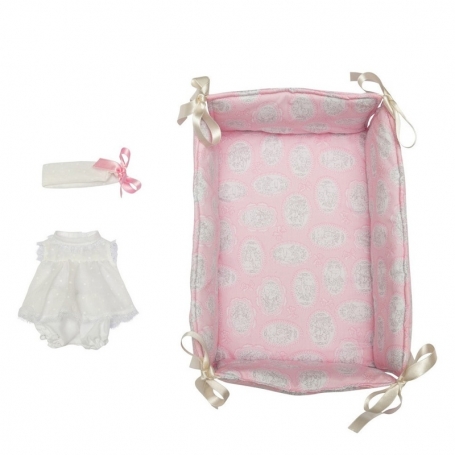 Asi Textilná postieľka, šaty a čelenka pre bábätko Oli 30cm {PRODUCT_REFERENCE}-1