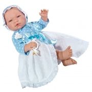 Asi Realistické bábätko Pablo 43cm, v dlhých modrých šatách {PRODUCT_REFERENCE}-1