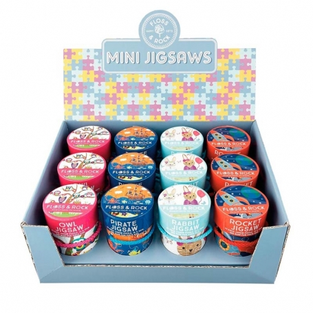 Floss & Rock Mini puzzle Pirát, Zajačik, Sovička, Raketa, 25 dielikov {PRODUCT_REFERENCE}-1